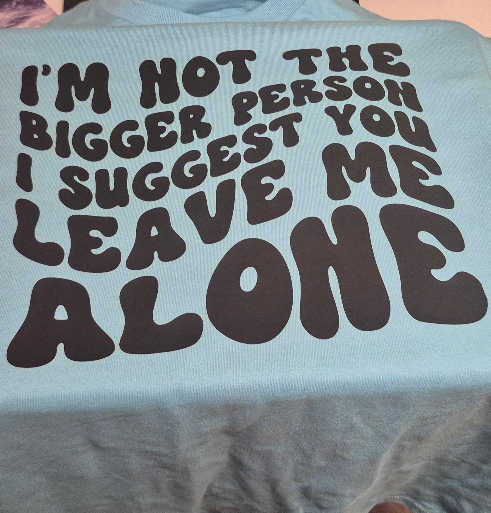 I am not the bigger person