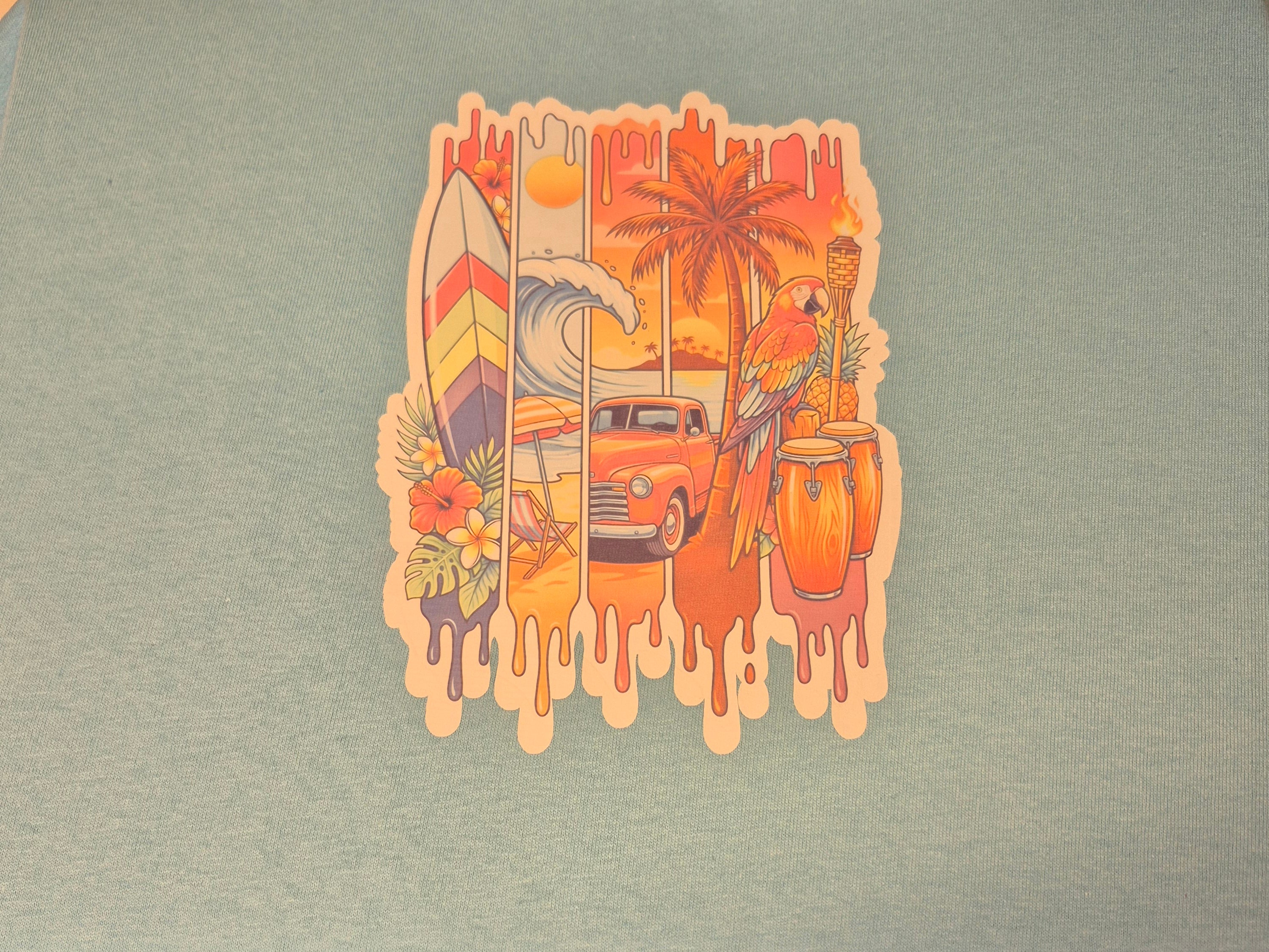 Beautiful Summer Design on a cotton shirt