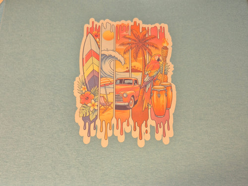 Beautiful Summer Design on a cotton shirt