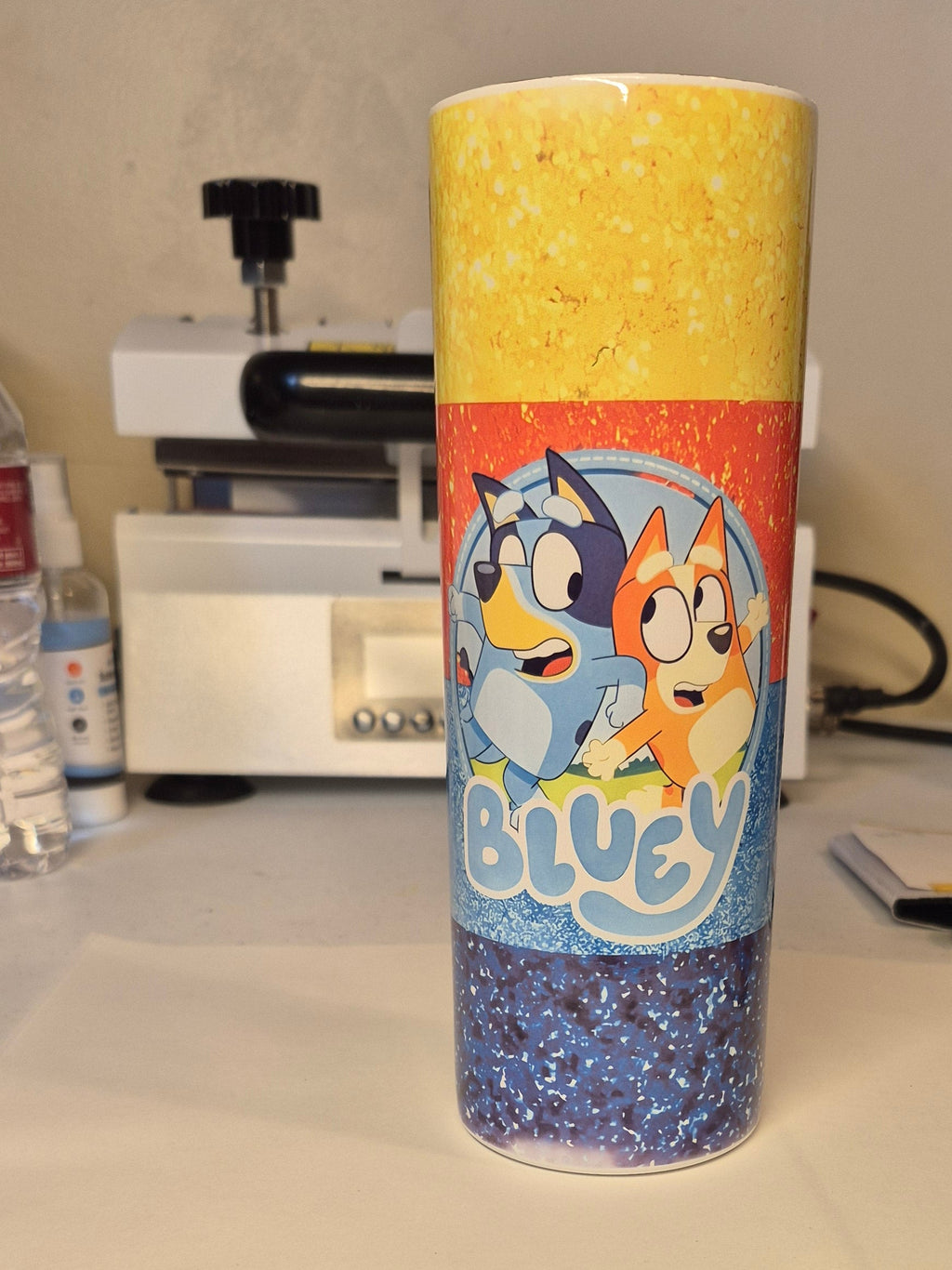 Bluey Glitter multiple colors 20oz tumbler