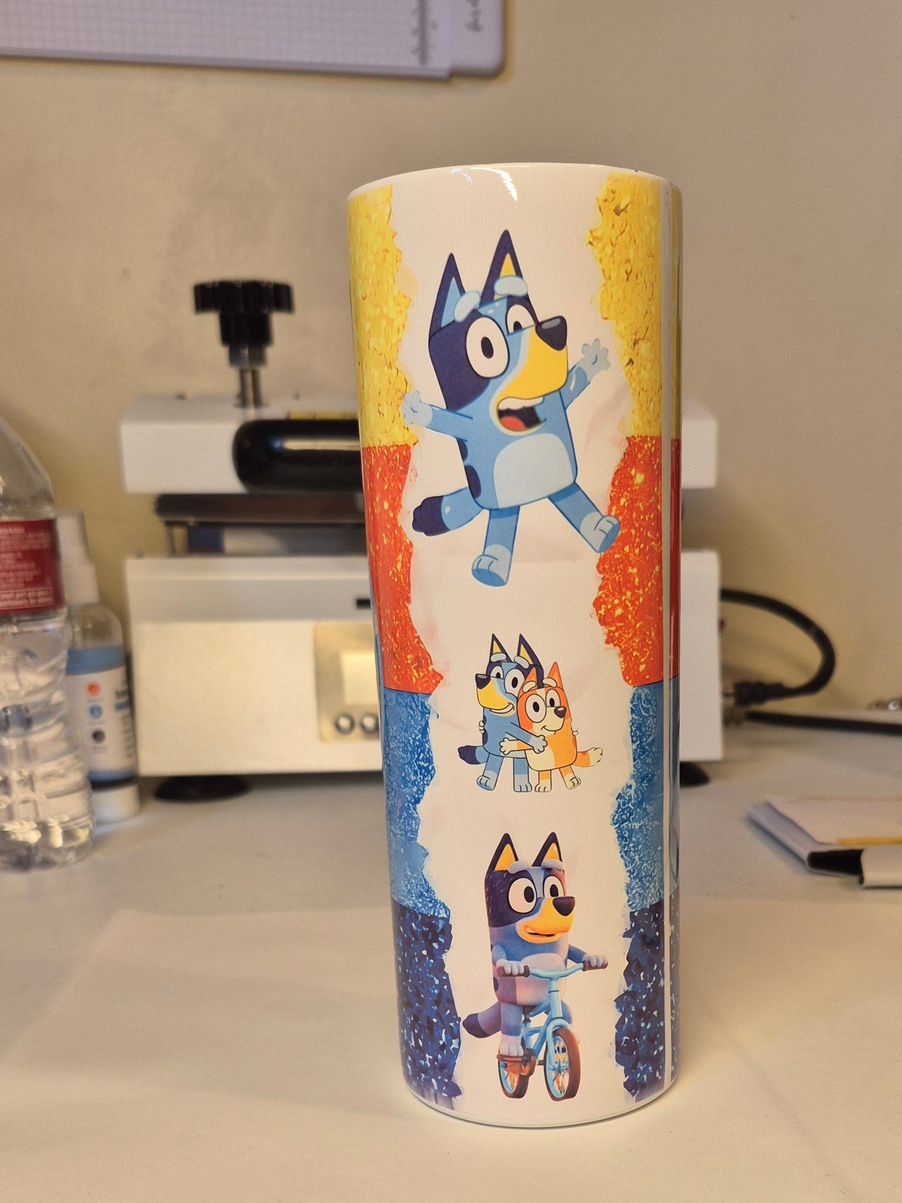 Bluey Glitter multiple colors 20oz tumbler