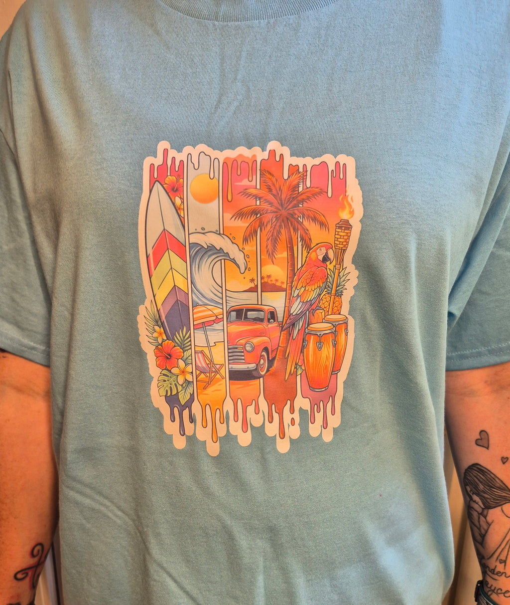 Beautiful Summer Design on a cotton shirt