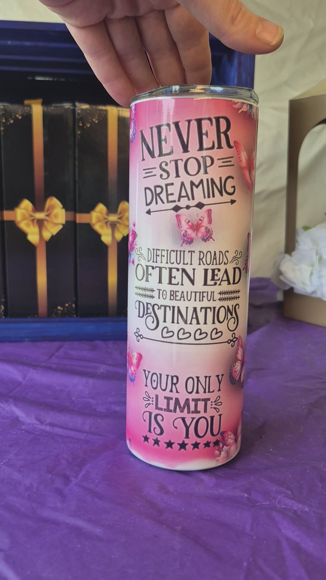 Pink Inspirational 20oz tumbler