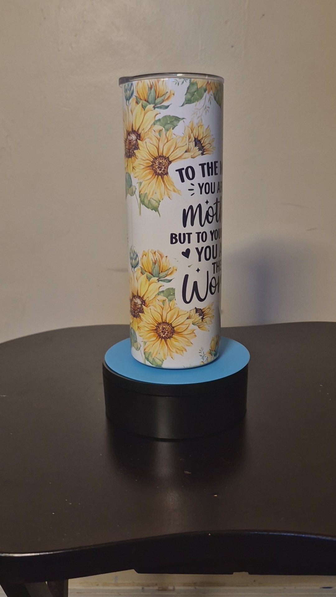 20oz stainless tumbler "mom" design