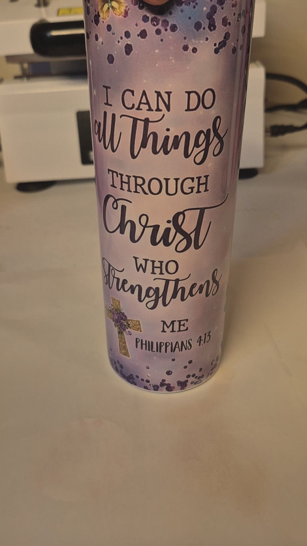 Christ who strengthens me tumbler
