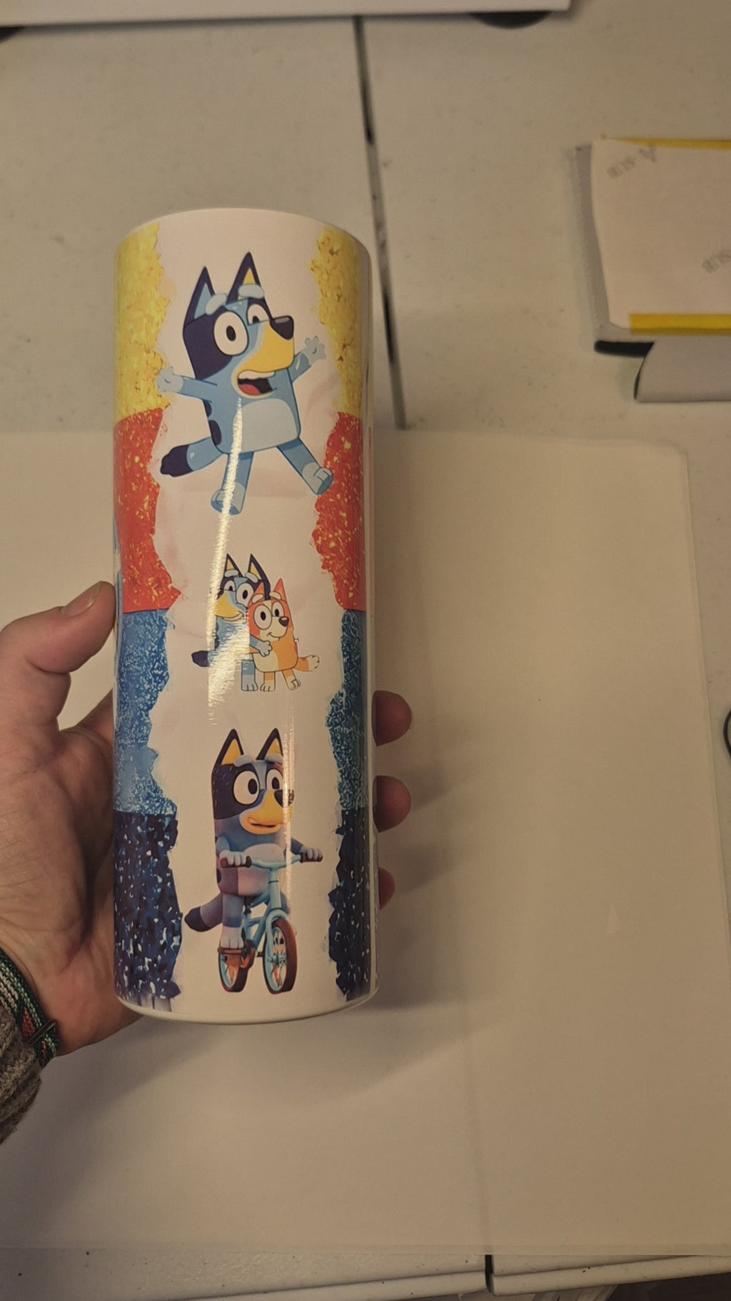 Bluey Glitter multiple colors 20oz tumbler