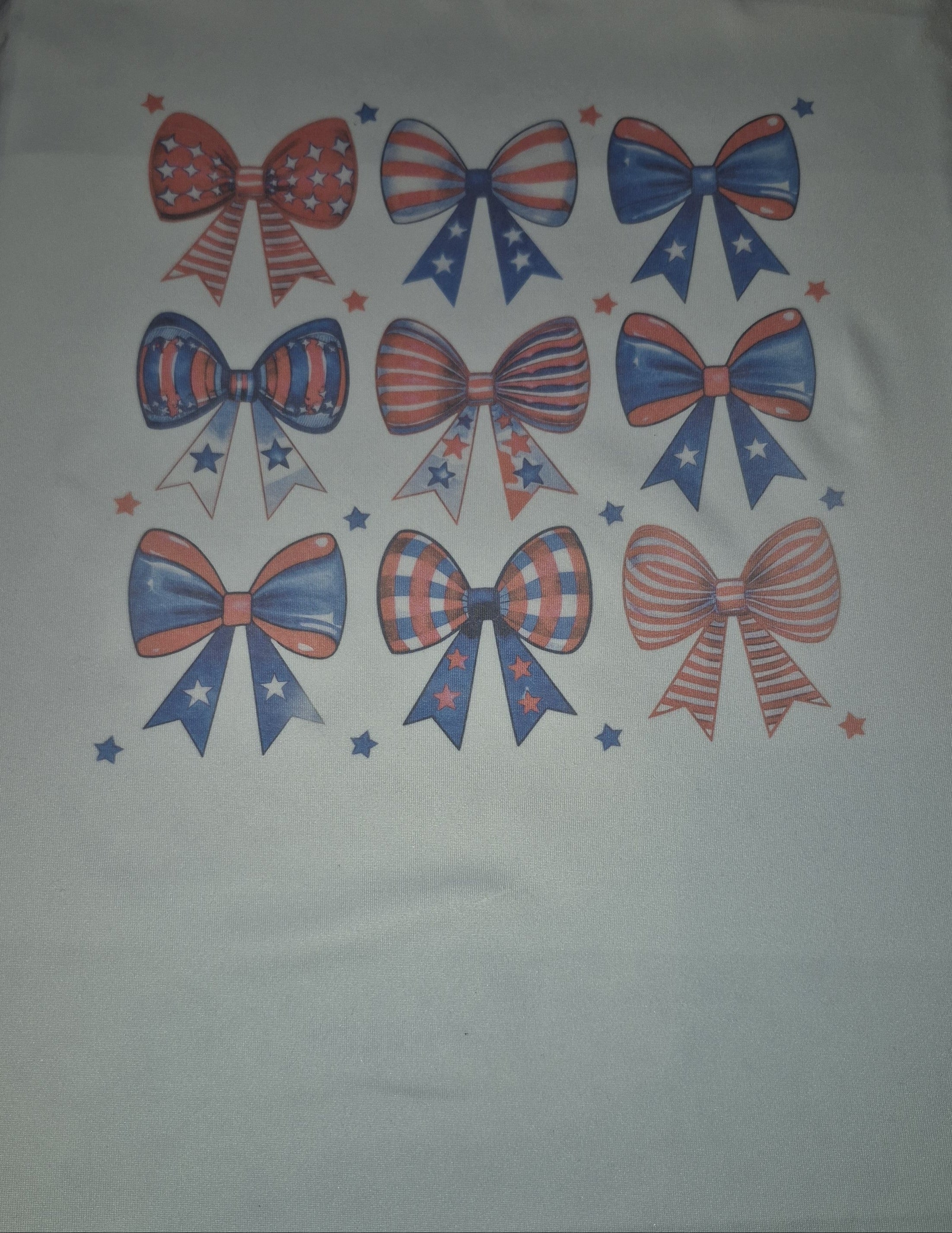 Marg/ red white and blue bows