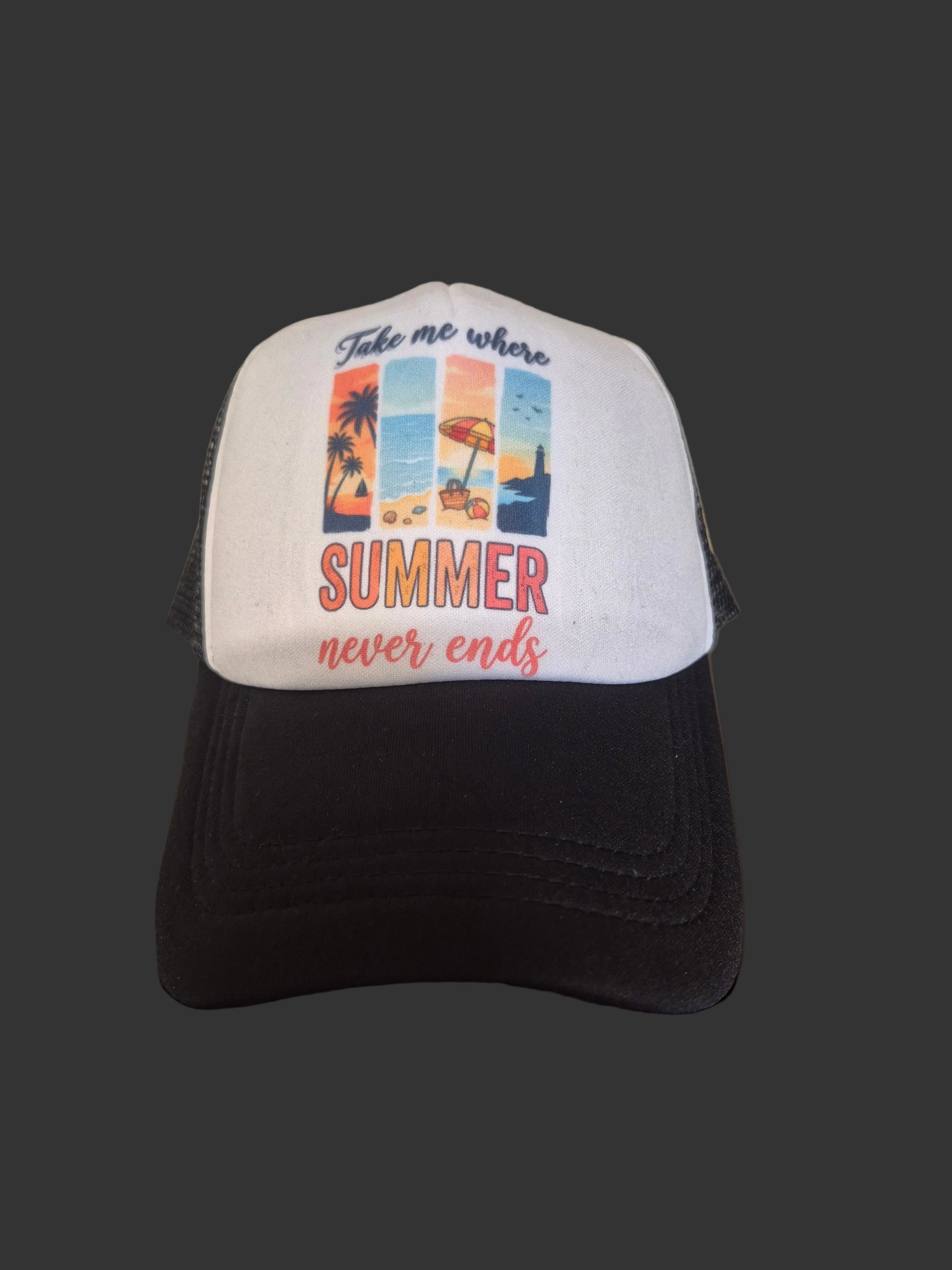 Black mesh hat