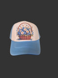 Sublimated blue mesh hat