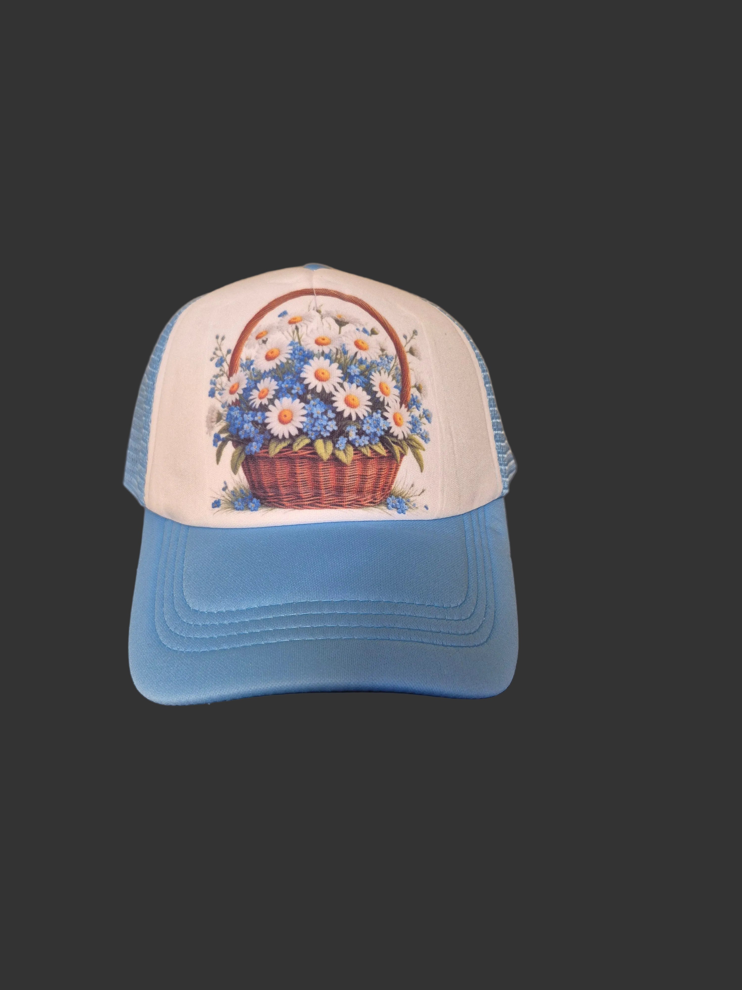 Sublimated blue mesh hat