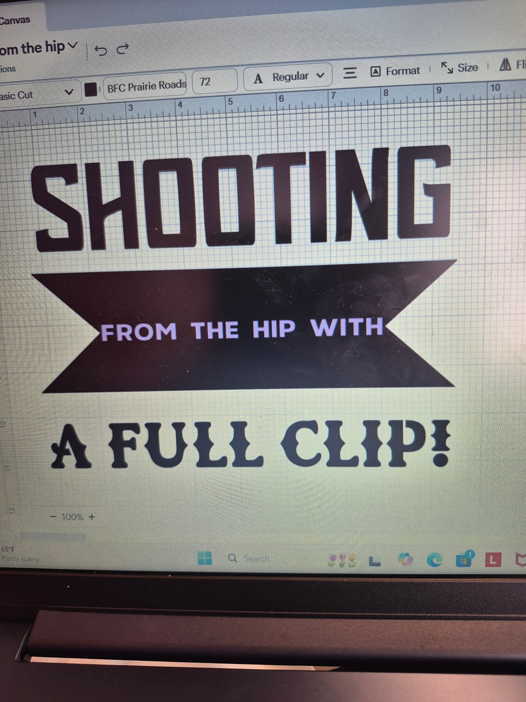 Shooting from the hip short sleeve cotton tshirt