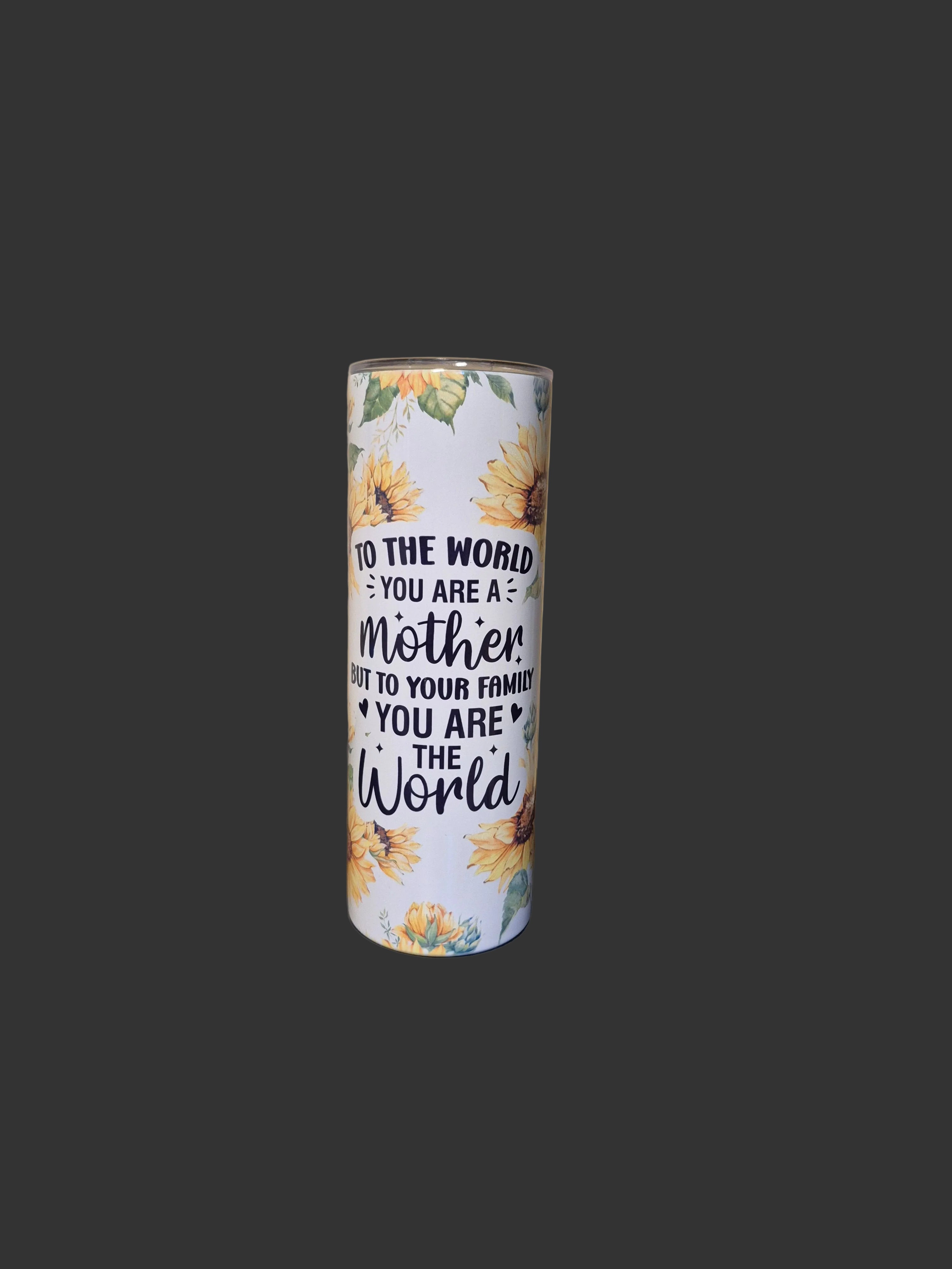 20oz stainless tumbler "mom" design