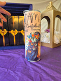 "I am" inspirational quotes butterflies tumbler